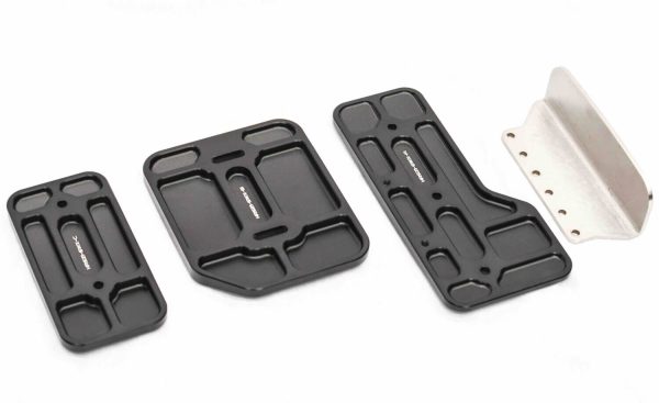 V8 Supercar Billet Pedal Pads - Black Back
