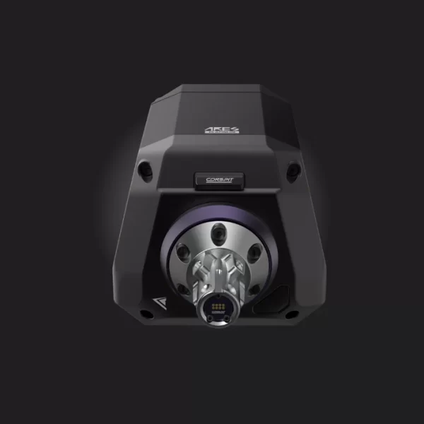 Conspit Ares Platinum sim racing setup with sleek aluminum design
